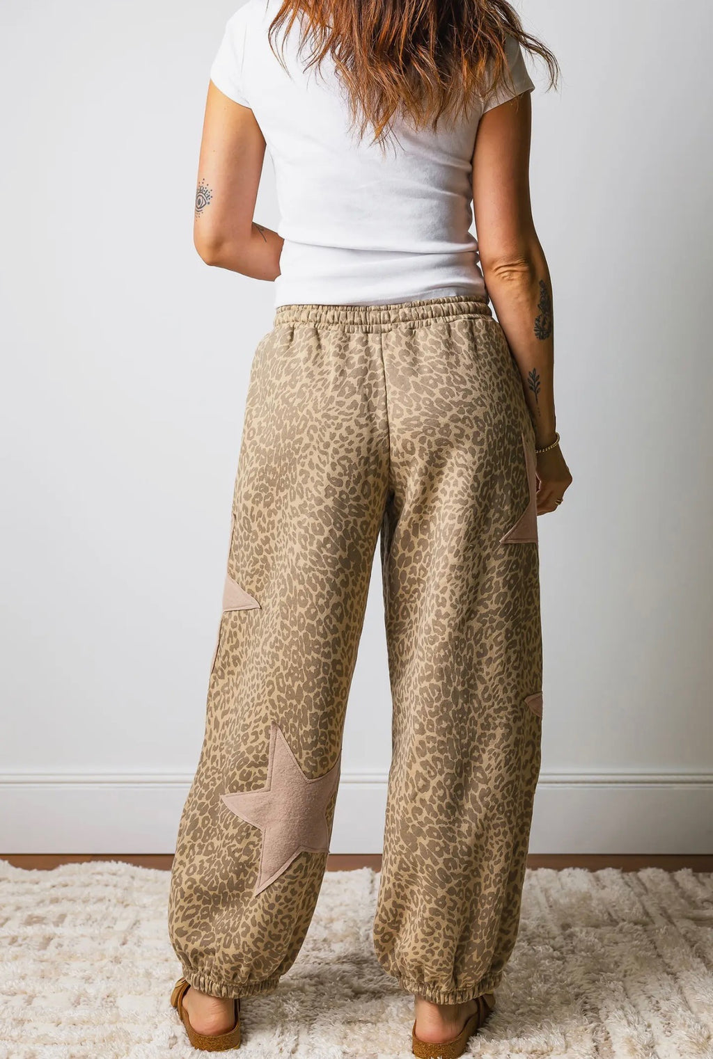 Leopard Star Patch Joggers